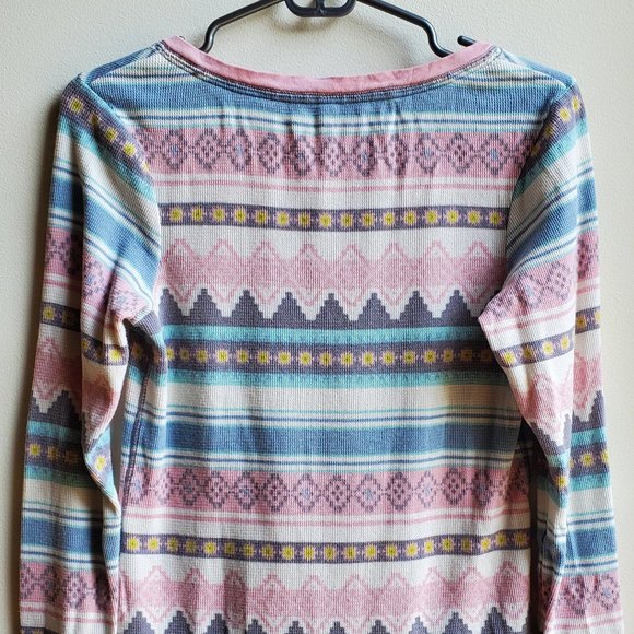 Victoria's Secret Pink/Blue Aztec Print Pajama Shirt Size Small - Picture 16 of 16